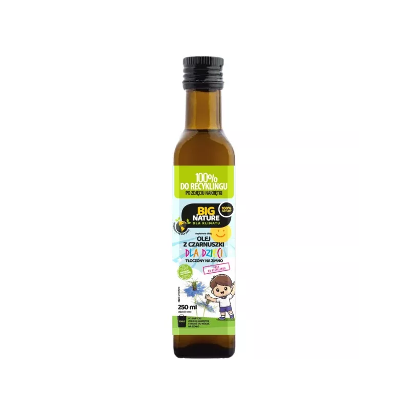 Big Nature Olej z czarnuszki dla dzieci 250 ml Big Nature Olej z czarnuszki dla dzieci 250 ml