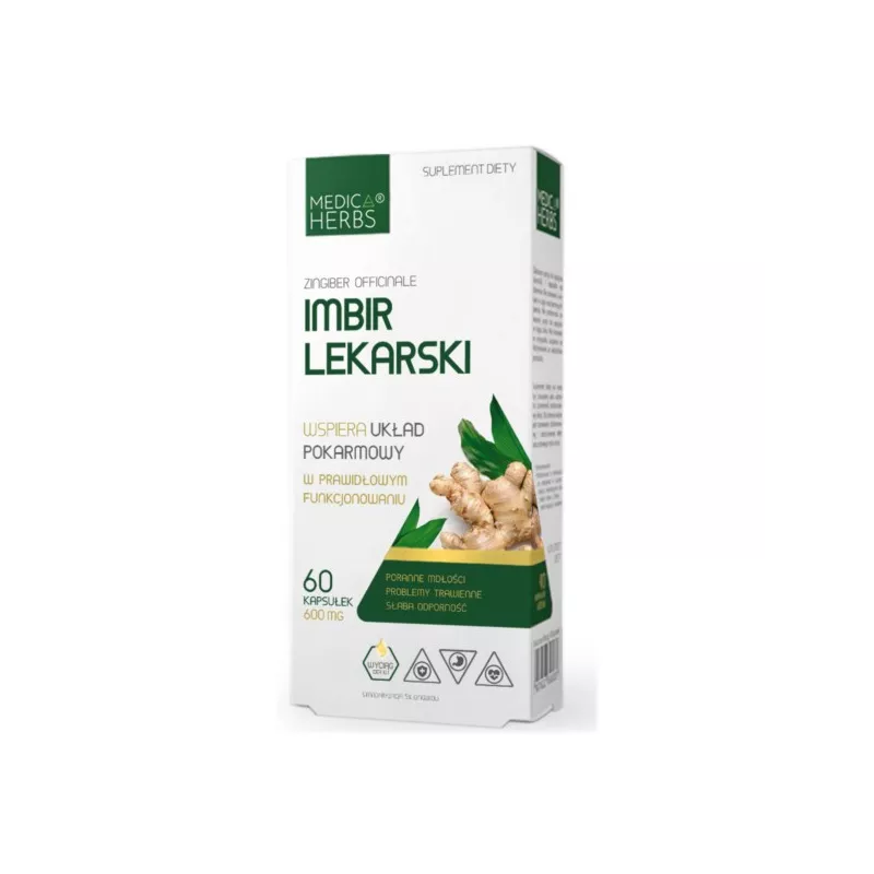 Medica Herbs Imbir Lekarski 60 k Medica Herbs Imbir Lekarski 60 k