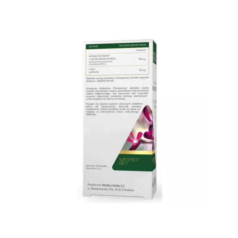 Medica Herbs Pelargonia Afrykańska 60 k