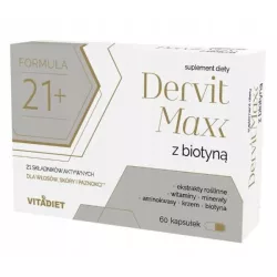 Vitadiet Dervit MAXX Z Biotyną 60 Kaps. Na włosy