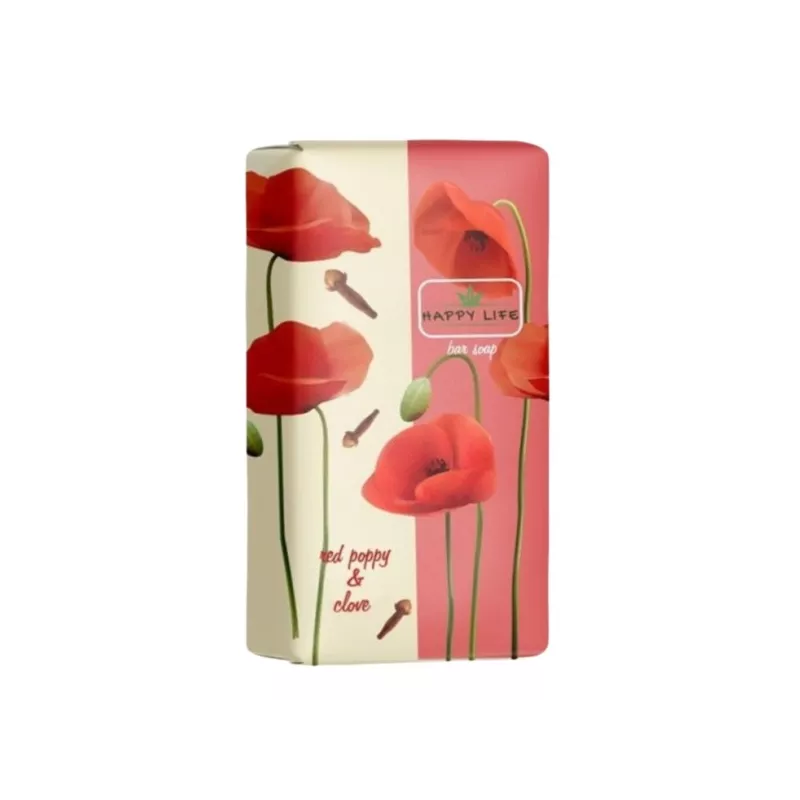 Happy Life mydło toaletowe Czerwony mak 180 g