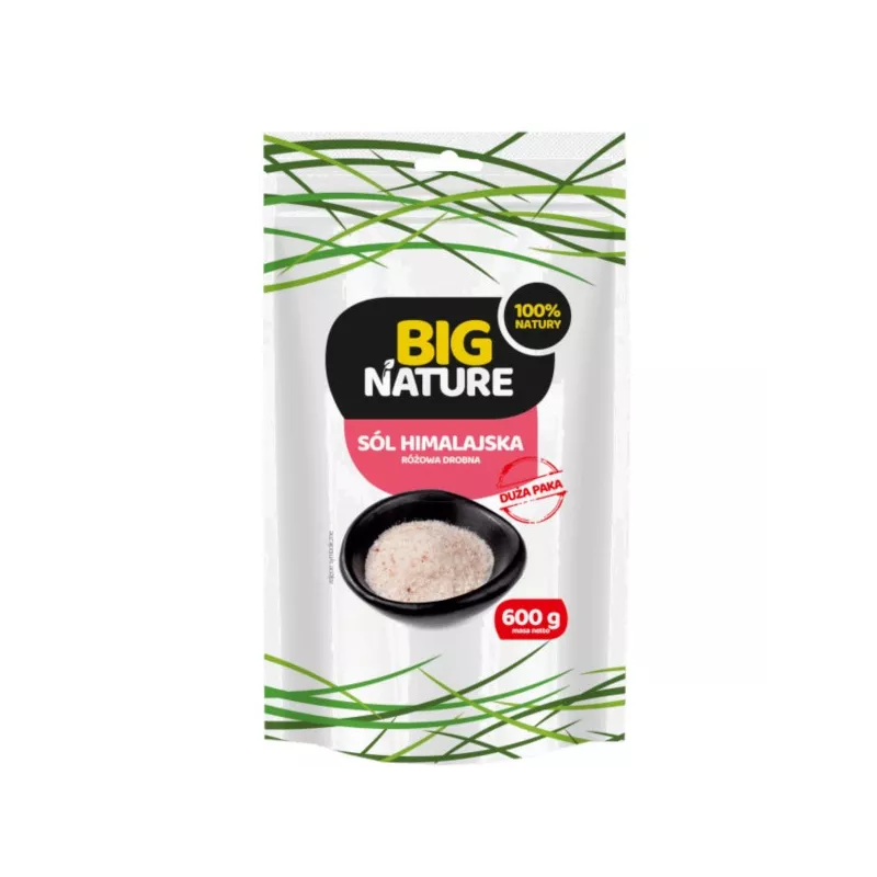 Big Nature Sól Himalajska różowa drobna 0,6 kg Big Nature Sól Himalajska różowa drobna 0,6 kg