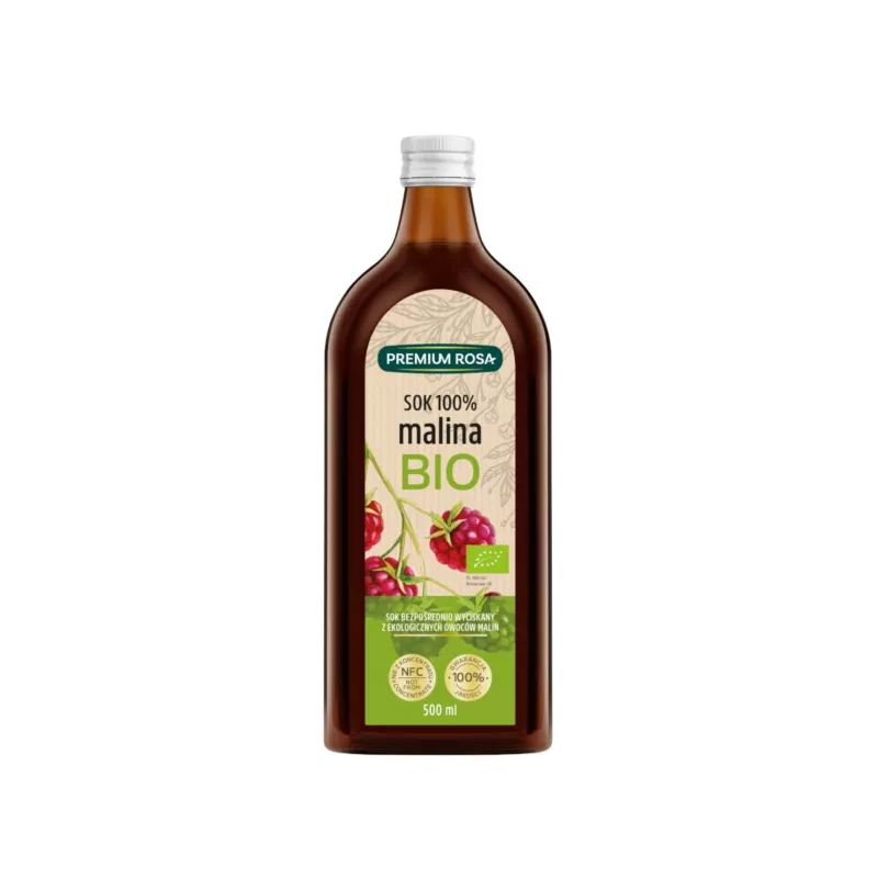 Premium Rosa BIO Sok z Malin 100% 500 ml Premium Rosa BIO Sok z Malin 100% 500 ml