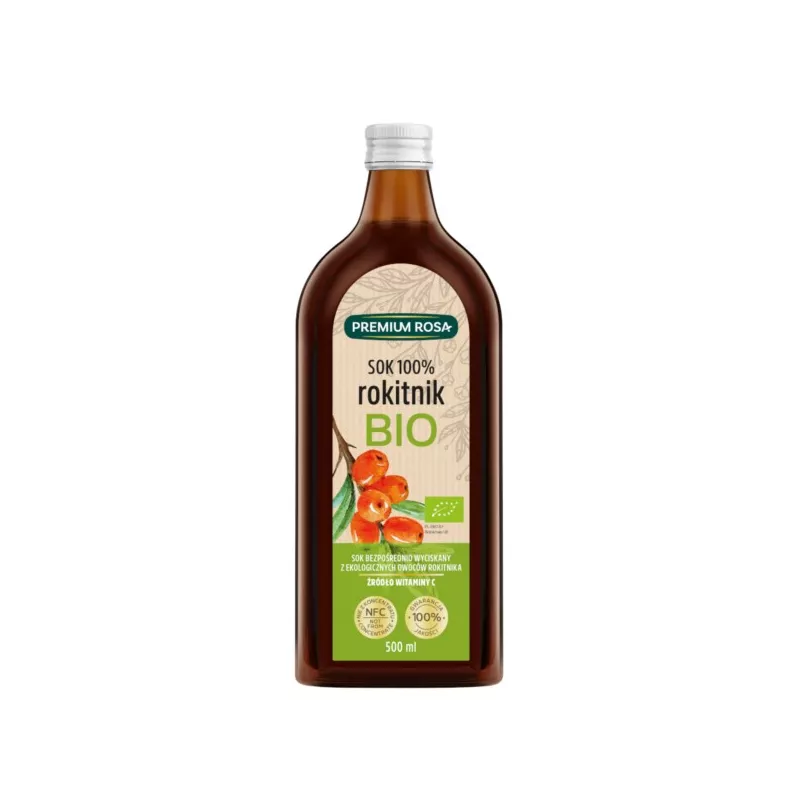 Premium Rosa BIO Sok z Rokitnika 100% 500 ml