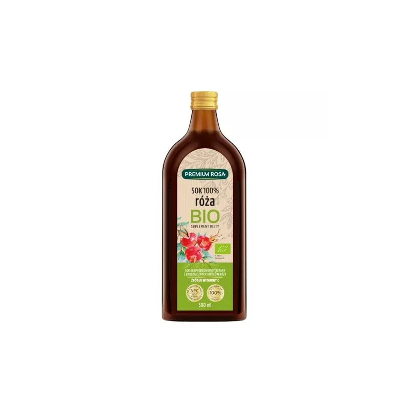 Premium Rosa BIO Sok z owoców róży 100% 500 ml