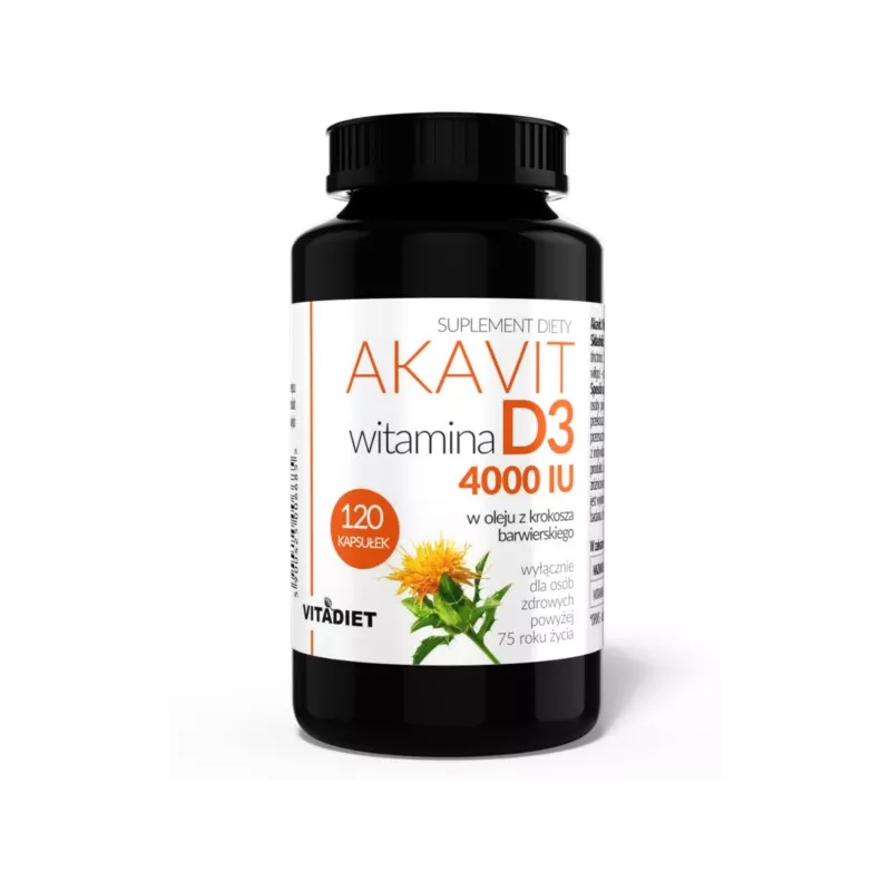 Vitadiet Akavit Witamina D3 4000 iu 120 kapsułek Vitadiet Akavit Witamina D3 4000 iu 120 kapsułek