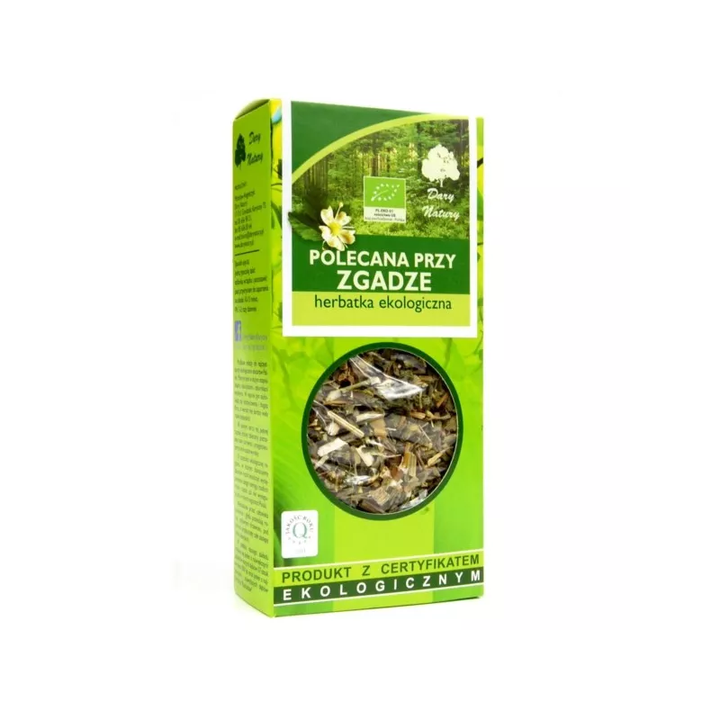 DARY NATURY HERBATKA POLECANA PRZY ZGADZE EKO 50G DARY NATURY HERBATKA POLECANA PRZY ZGADZE EKO 50G