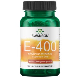 Swanson Witamina E Naturalna 400 Iu 100 K