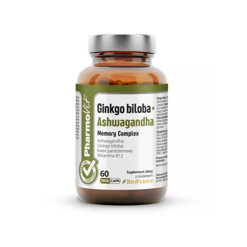 Pharmovit Ginko biloba + Ashwagandha 60 k Pharmovit Ginko biloba + Ashwagandha 60 k