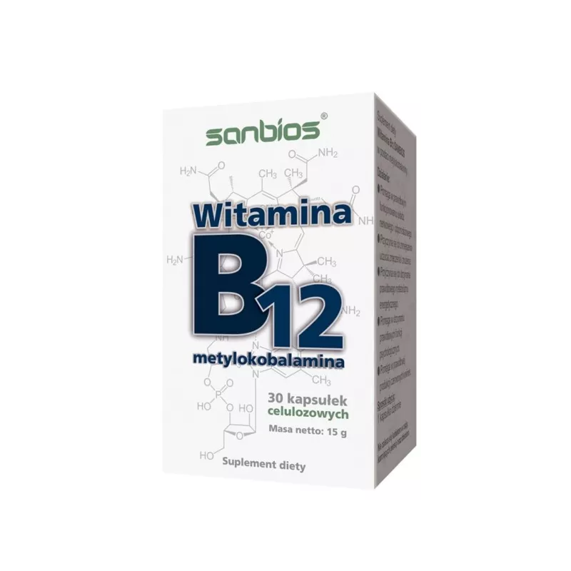 Sanbios Witamina B 12 metylokobalamina 30 kap Sanbios Witamina B 12 metylokobalamina 30 kap