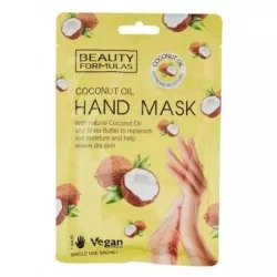 Beauty Formulas Maska na dłonie z olejem kokosowym