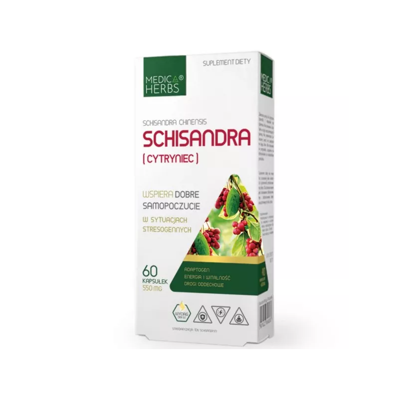 Medica Herbs Schisandra (Cytryniec) 60 k Medica Herbs Schisandra (Cytryniec) 60 k