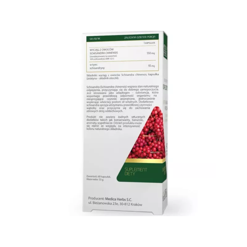 Medica Herbs Schisandra (Cytryniec) 60 k Medica Herbs Schisandra (Cytryniec) 60 k