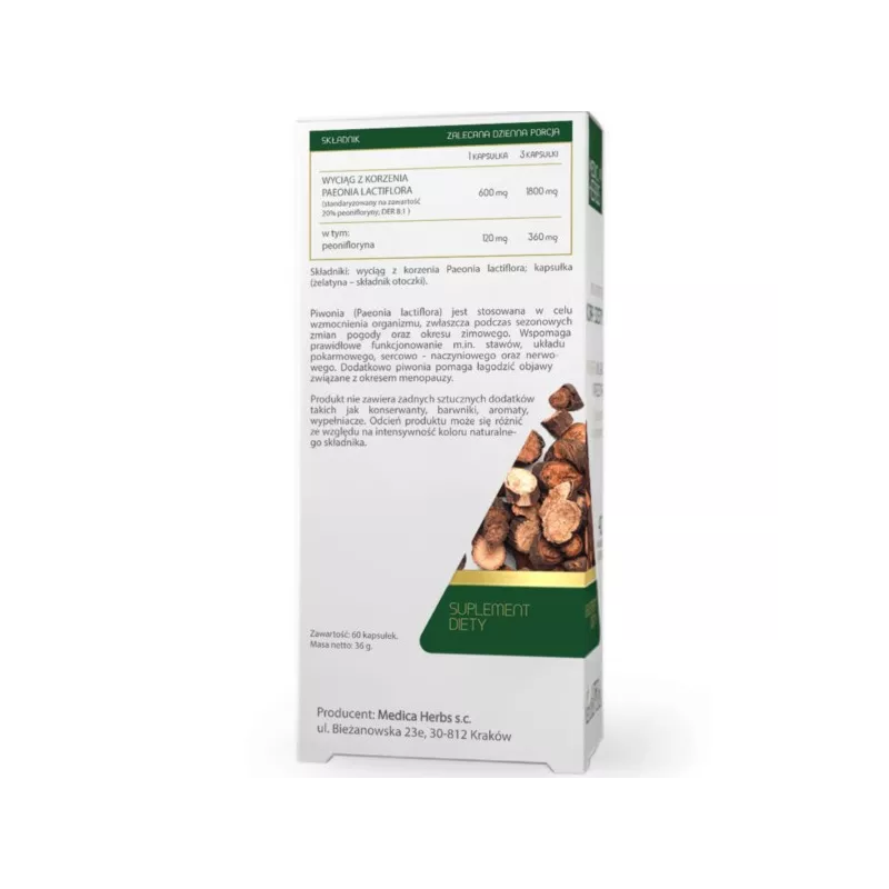 Medica Herbs Piwonia 60 k Medica Herbs Piwonia 60 k