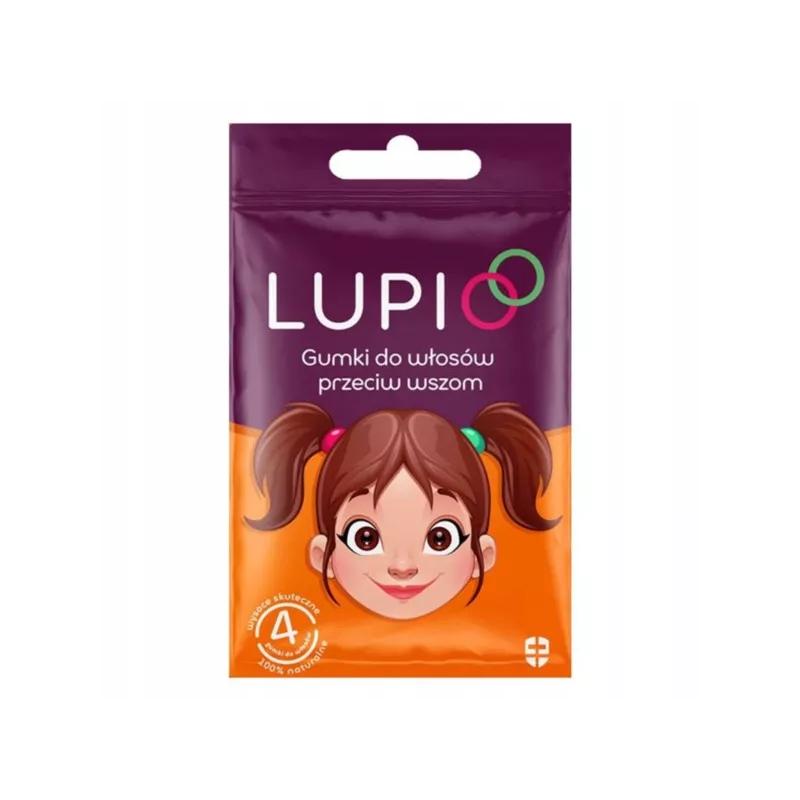 LUPIO Gumki do włosów przeciw wszom 4 szt. LUPIO Gumki do włosów przeciw wszom 4 szt.