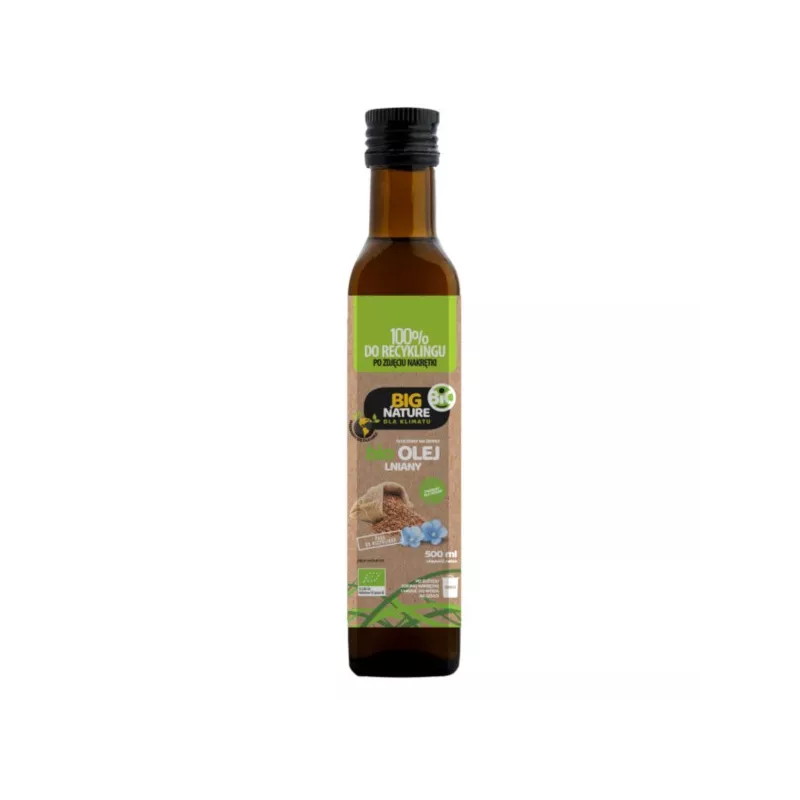 Big Nature Olej Lniany 500 ml bio Big Nature Olej Lniany 500 ml bio