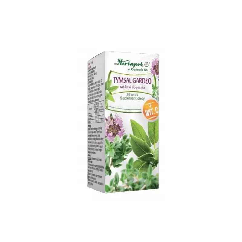 Herbapol Tymsal Gardło 30 tabletki do ssania Herbapol Tymsal Gardło 30 tabletki do ssania
