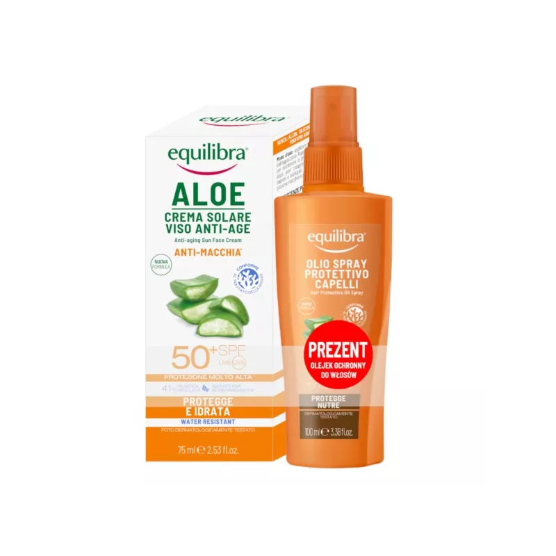 Equilibra SUN Zestaw krem SPF 50 + Olejek do wł. Equilibra SUN Zestaw krem SPF 50 + Olejek do wł.