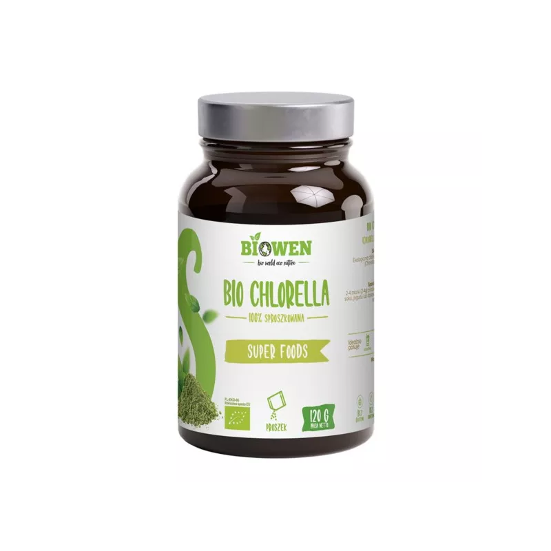 Biowen Bio Chlorella 100% sproszkowana 120 g Biowen Bio Chlorella 100% sproszkowana 120 g