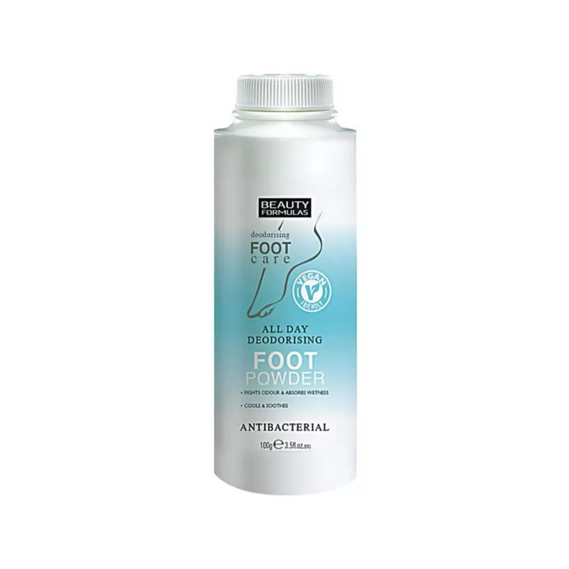 Beauty Formulas Puder do stóp antybakteryjny 100g Beauty Formulas Puder do stóp antybakteryjny 100g
