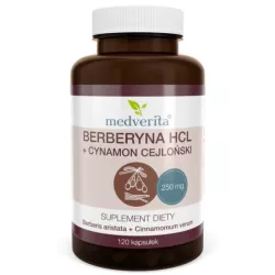 Medverita Berberyna HCL 98% + Cynamon 120 k
