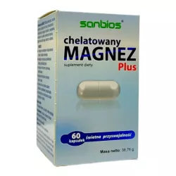Sanbios Magnez Chelatowy Plus 60 kapsułek