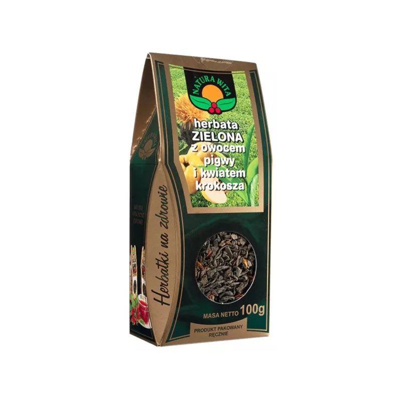 NW HERBATA ZIELONA Z PIGWĄ I KWIATEM KROKOSZA 100G