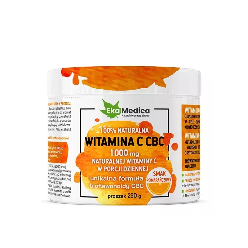Ekamedica Witamina C CBC pomarańcza 250G Ekamedica Witamina C CBC pomarańcza 250G