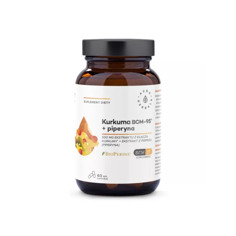 Aura Herbals Kurkuma BCM-95 + piperyna 60 szt