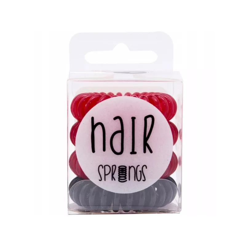 Hair Springd 3+1 czerwono czarna sprężynki gumki Hair Springd 3+1 czerwono czarna sprężynki gumki