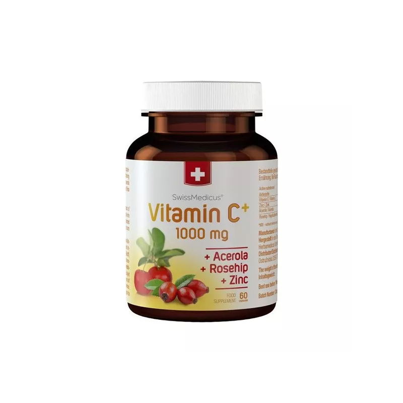 SwissMedicus Witamina C 1000 mg acerola cynk róża SwissMedicus Witamina C 1000 mg acerola cynk róża