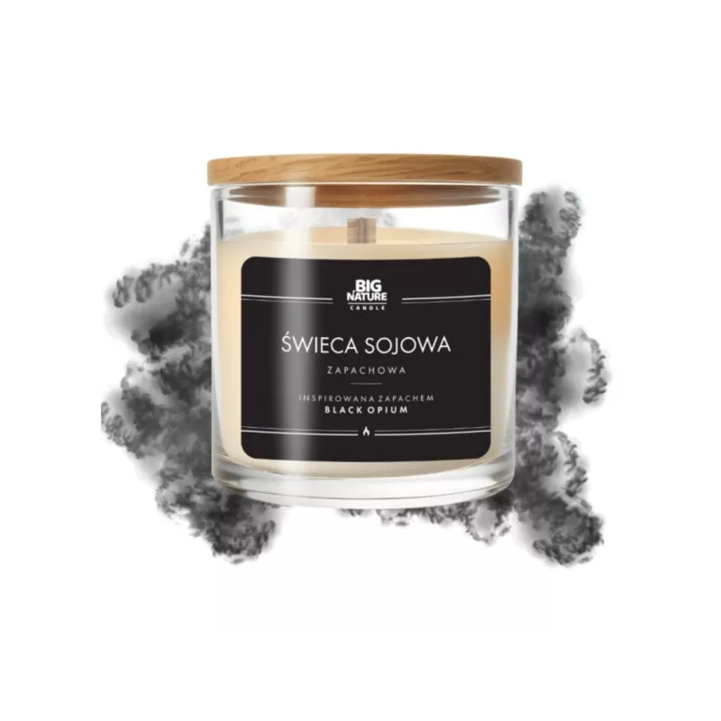 Big Nature Świeca Sojowa BLACK OPIUM 215 g Big Nature Świeca Sojowa BLACK OPIUM 215 g
