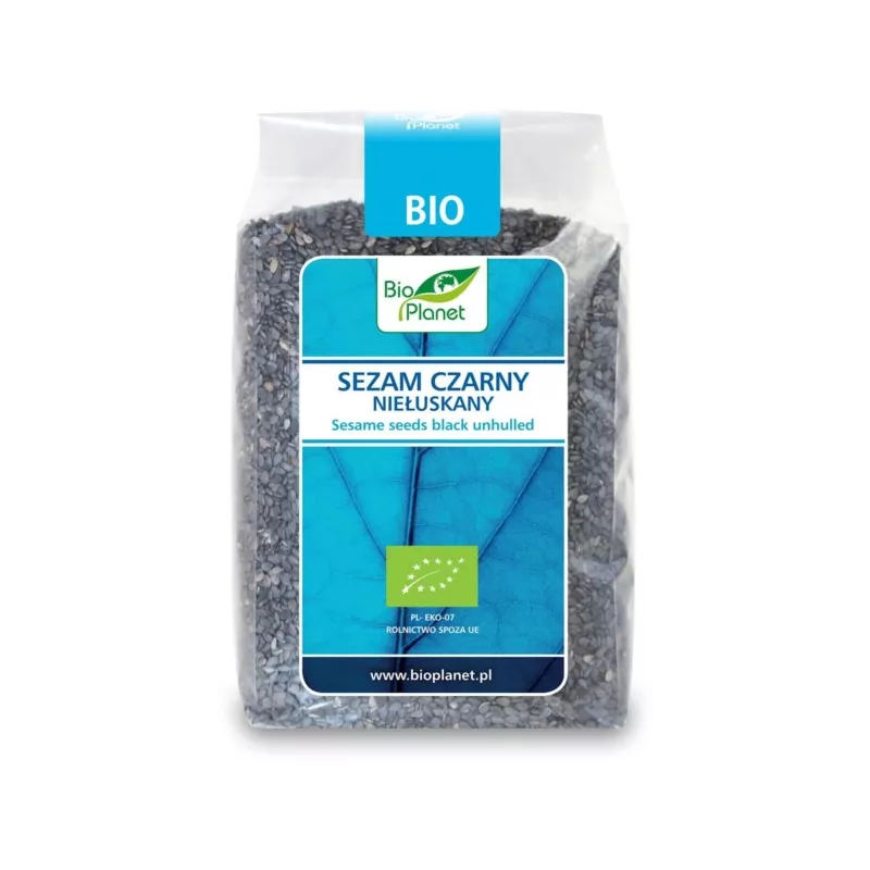 BIO PLANET Sezam czarny niełuskany BIO 400g