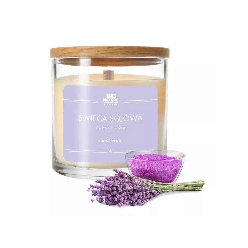 Big Nature Świeca Sojowa LAWENDA 215 g