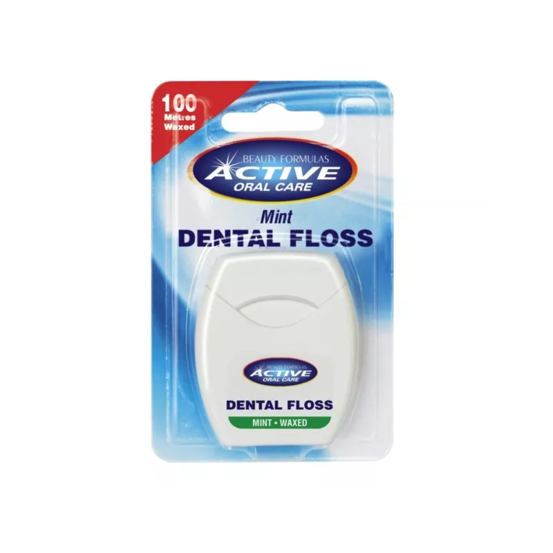 Nić dentystyczna ACTIVE miętowa woskowana 100 ml Nić dentystyczna ACTIVE miętowa woskowana 100 ml