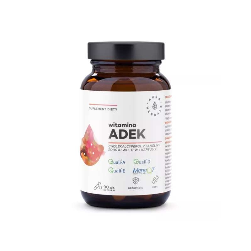 Aura Herbals Witamina ADEK 90 kapsułek odporność Aura Herbals Witamina ADEK 90 kapsułek odporność