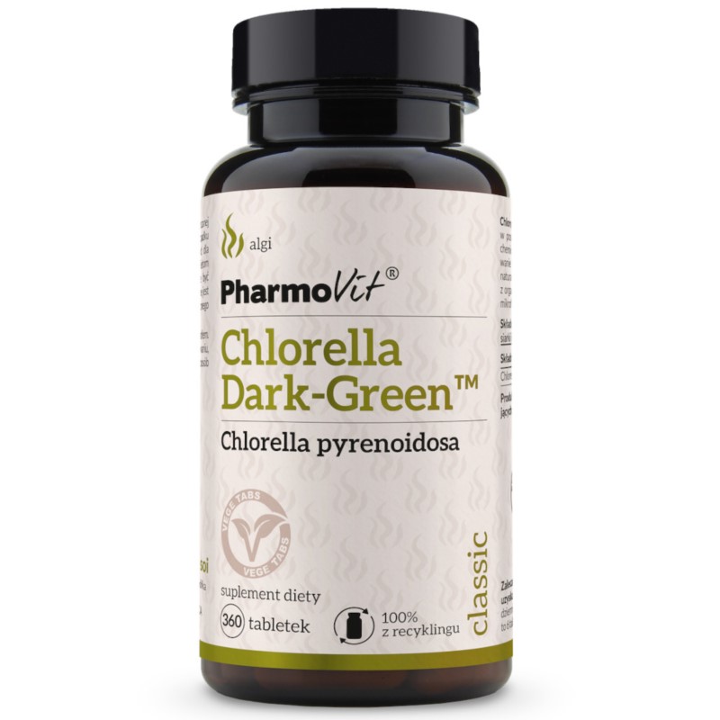 Pharmovit Chlorella Dark Green 360 tabletki Pharmovit Chlorella Dark Green 360 tabletki