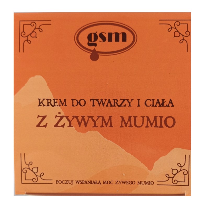 GSM Krem do twarzy i ciała z żywym mumio 200 ml GSM Krem do twarzy i ciała z żywym mumio 200 ml