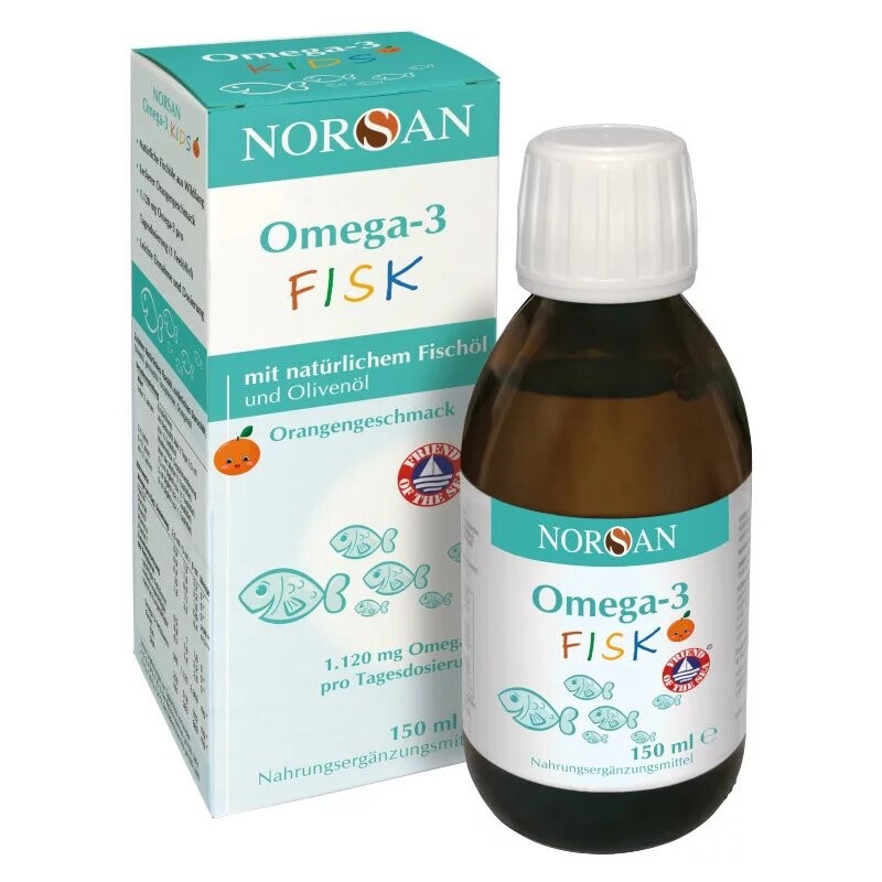 Norsan Omega 3 FISK smak pomarańczy 150 ml Norsan Omega 3 FISK smak pomarańczy 150 ml
