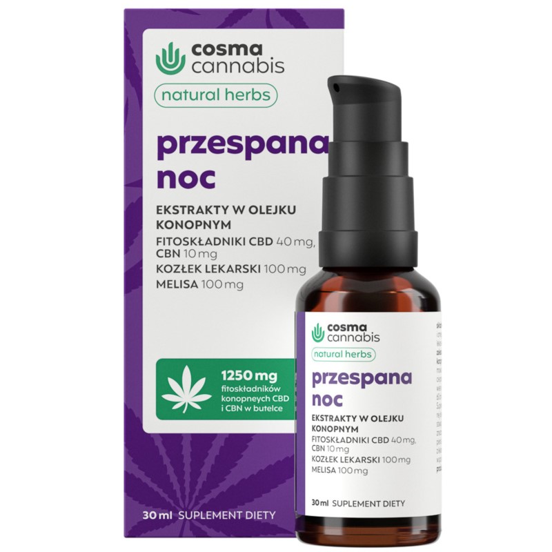 Cosma Przespana noc Ekstrakty w oleju konopnym Cosma Przespana noc Ekstrakty w oleju konopnym