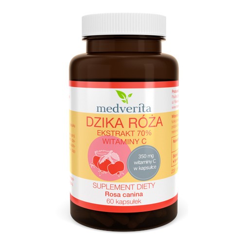 Medverita Dzika Róża Ekstrakt 70 % Witamina C 60 k Medverita Dzika Róża Ekstrakt 70 % Witamina C 60 k
