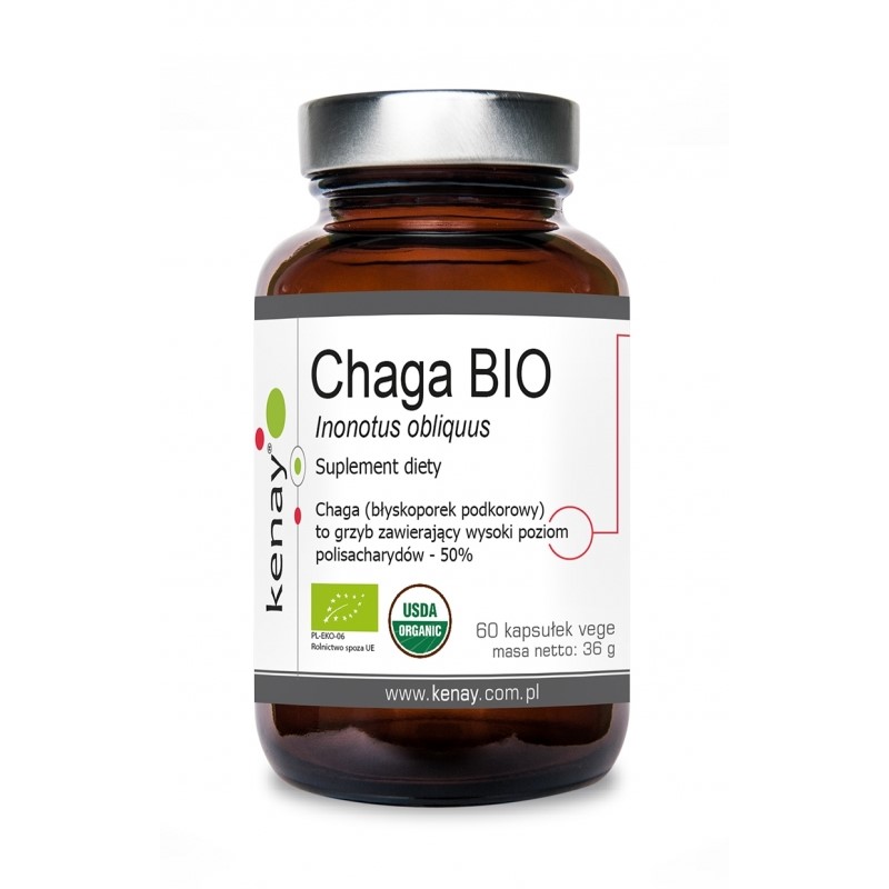 Kenay Chaga BIO Inonotus obliquus 60 kapsułek vege