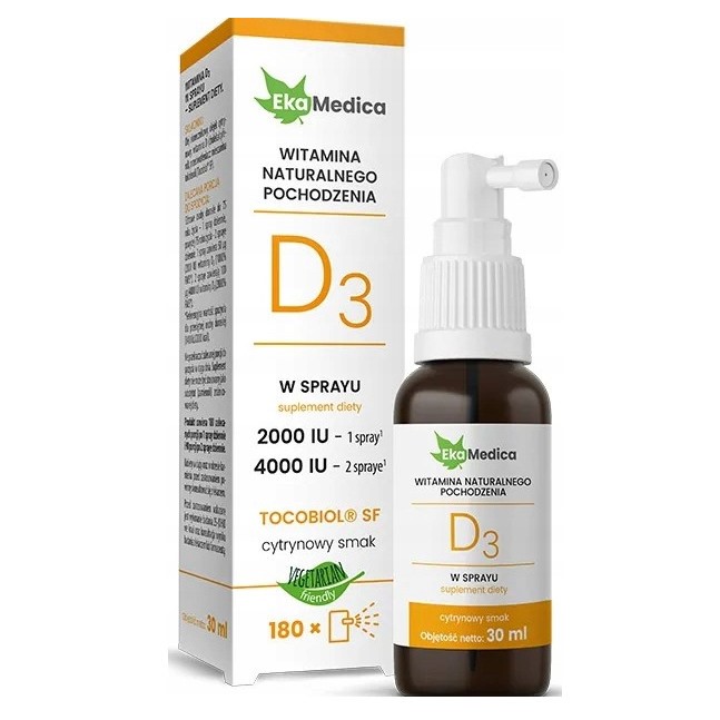 Ekamedica Witamina D3 krople 30ml Ekamedica Witamina D3 krople 30ml