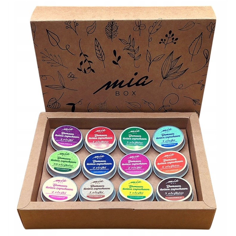 MiaBox Zestaw prezentowy Świece mini 12 szt