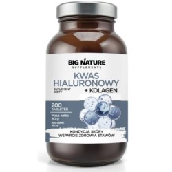 Big Nature Kwas Hialuronowy + Kolagen 200 t.