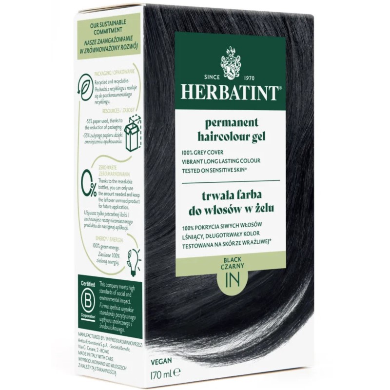 Herbatint Farba w żelu 1N Czarny 170 ml Herbatint Farba w żelu 1N Czarny 170 ml