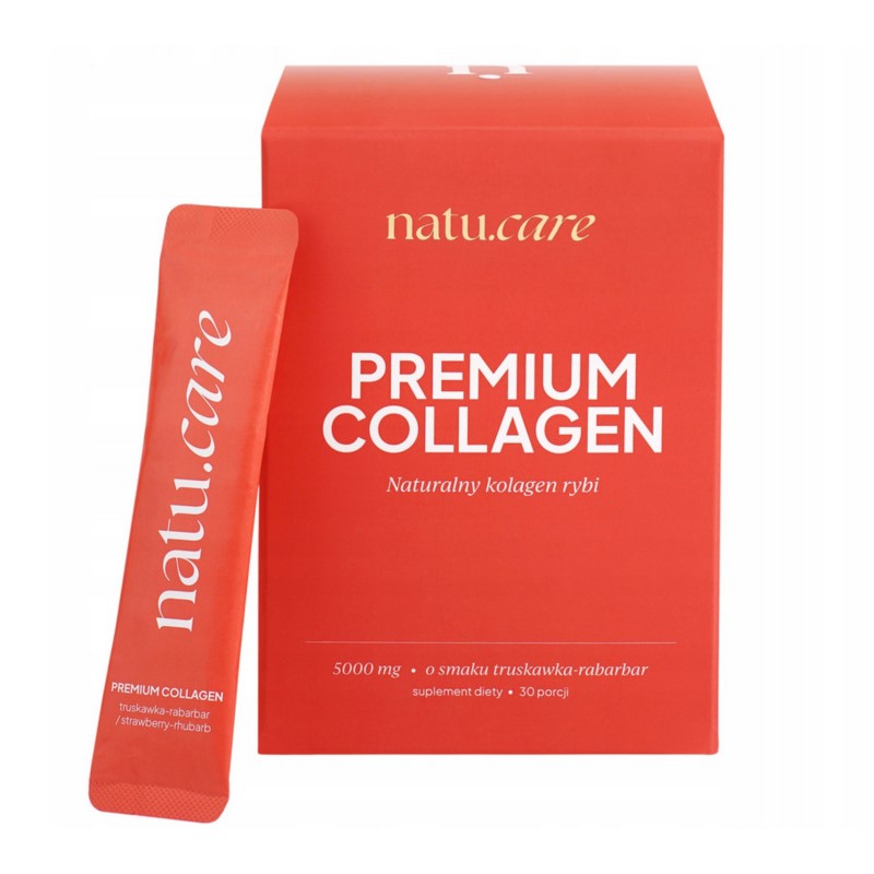 Natu Care Kolagen Premium 5000 mg truskawka-rabarb