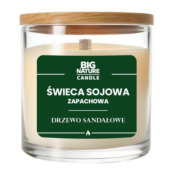 Big Nature Świeca Sojowa DRZEWO SANDAŁOWE 225 g Big Nature Świeca Sojowa DRZEWO SANDAŁOWE 225 g