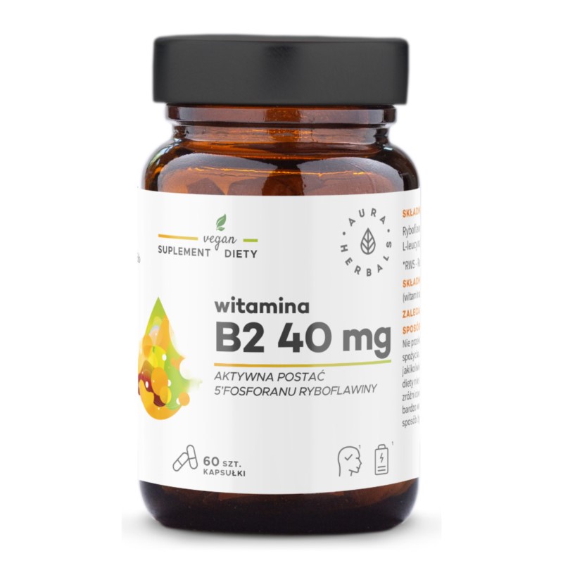 Aura Herbals Witamina B2 40 mg 60 szt Aura Herbals Witamina B2 40 mg 60 szt