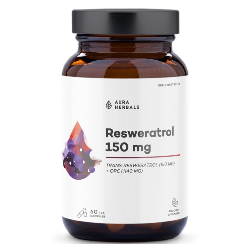 Aura Herbal Resweratrol 150 mg 60 k. Aura Herbal Resweratrol 150 mg 60 k.